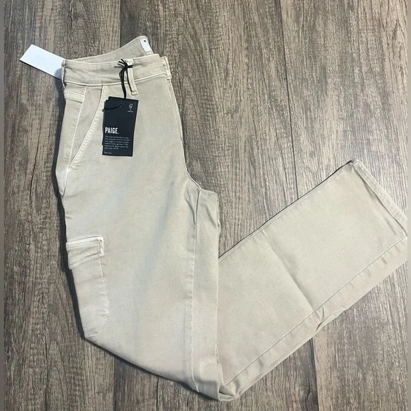Paige high rise skinny cargo PaigeJolie PantVintage Warm Sand26